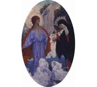 POSTERIIk Vintage Print Pop Art Landscape Artwork the Annunciation by Mikhail Nesterov Art Prints for Office Home Decor 60x90cm