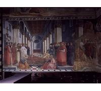 POSTERIIk Vintage Print Pop Art Landscape Artwork the Celebration of the Relics of St Stephen by Fra Filippo Lippi Art Prints for Office Home Decor 60x90cm