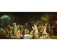 POSTERIIk Vintage Print Pop Art Landscape Artwork the Court of Death by Rembrandt Peale Art Prints for Office Home Decor 60x90cm