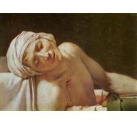 POSTERIIk Vintage Print Pop Art Landscape Artwork the Death of Marat Detail of the Face by Jacques Louis David Art Prints for Office Home Decor 60x90cm