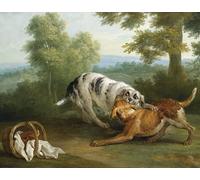 POSTERIIk Vintage Print Pop Art Landscape Artwork the Dog Carring His Dinner to His Master by Jean Baptiste Oudry Art Prints for Office Home Decor 60x90cm