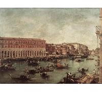 POSTERIIk Vintage Print Pop Art Landscape Artwork The Grand Canal at the Fish Market Francesco Guardi Art Prints for Office Home Decor 60x90cm