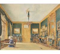 POSTERIIk Vintage Print Pop Art Landscape Artwork the Green Drawing Room of the Earl of Essex At Cassiobury by William Henry Hunt Art Prints for Office Home Decor 60x90cm
