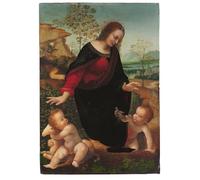 POSTERIIk Vintage Print Pop Art Landscape Artwork the Lady and Child with the Infant Saint John the Baptist by Leonardo Da Vinci Art Prints for Office Home Decor 60x90cm