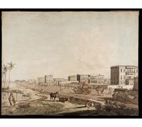 POSTERIIk Vintage Print Pop Art Landscape Artwork the New Buildings At Chouringhee by Famous Artist Art Prints for Office Home Decor 60x90cm