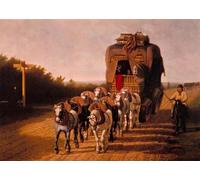 POSTERIIk Vintage Print Pop Art Landscape Artwork the Parcel Post From Ludlow by Jacques Laurent Agasse Art Prints for Office Home Decor 60x90cm
