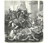 POSTERIIk Vintage Print Pop Art Landscape Artwork the Persian Emperor Artaxerxes Iii Ochus Killing the Sacred Apis Animal of the Egyptians by Hermann Vogel Art Prints for Office Home Decor 60x90cm