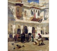 POSTERIIk Vintage Print Pop Art Landscape Artwork the Rajah Starting on a Hunt by Edwin Lord Weeks Art Prints for Office Home Decor 60x90cm