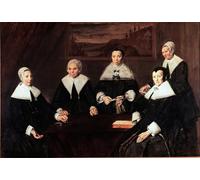 POSTERIIk Vintage Print Pop Art Landscape Artwork the Regents of the Hospice of the Elders of Haarlem Painting by Frans Hals Art Prints for Office Home Decor 60x90cm