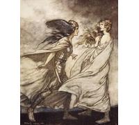 POSTERIIk Vintage Print Pop Art Landscape Artwork the Ring Upon Thy Hand by Arthur Rackham Art Prints for Office Home Decor 60x90cm