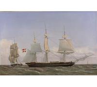 POSTERIIk Vintage Print Pop Art Landscape Artwork the Scene Being in West Indian Waters by C W Eckersberg Art Prints for Office Home Decor 60x90cm