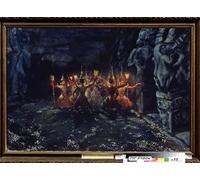 POSTERIIk Vintage Print Pop Art Landscape Artwork the Siamese Holy Dance by Leon Bakst Art Prints for Office Home Decor 60x90cm