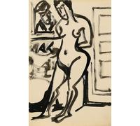POSTERIIk Vintage Print Pop Art Landscape Artwork Three Acts in the Woods by Ernst Ludwig Kirchner Art Prints for Office Home Decor 60x90cm