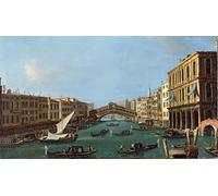 POSTERIIk Vintage Print Pop Art Landscape Artwork View of the Grand Canal from the South the Palazzo Foscari to the right and the Rialto Bridge beyond by Antonio Canal for Office Home Decor 60x90cm