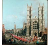 POSTERIIk Vintage Print Pop Art Landscape Artwork View of Westminster Abbey and the Procession of the Knights of the Order of Bath by Canaletto Art Prints for Office Home Decor 60x90cm