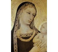 POSTERIIk Vintage Print Pop Art Landscape Artwork Virgin and Child Detail of Saint Prosecutor by Ambrogio Lorenzetti Art Prints for Office Home Decor 60x90cm