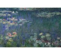 POSTERIIk Vintage Print Pop Art Landscape Artwork Waterlilies Green Reflections by Claude Monet Art Prints for Office Home Decor 60x90cm