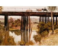 POSTERIIk Vintage Print Pop Art Landscape Artwork Winter Morning After Rain Gardiners Creek by Tom Roberts Art Prints for Office Home Decor 60x90cm