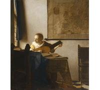 POSTERIIk Vintage Print Pop Art Landscape Artwork Woman with a Lute by Jan Vermeer Art Prints for Office Home Decor 60x90cm