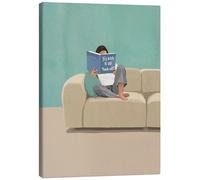 Posterlounge 365 Ways To Say FO Canvas print by Giselle Dekel 50 x 70 cm Turquoise Wall art Wall decor