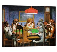Posterlounge A Friend in Need (Dogs Playing Poker), 1903 Canvas print by Cassius Marcellus Coolidge 70 x 50 cm Wall art Wall decor