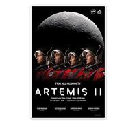 Posterlounge Artemis II Crew - For All Humanity Poster