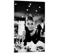 Posterlounge Audrey Hepburn in Breakfast at Tiffany's Acrylic print by Celebrity Collection 20 x 30 cm Black and white Wall art Wall decor
