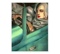Posterlounge Autoportrait, 1929 Poster by Tamara de Lempicka 60 x 80 cm Turquoise Wall art Wall decor