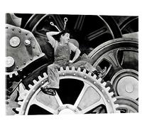 Posterlounge Charlie Chaplin, scene from Modern Times Acrylic print 18 x 13 cm Wall art Wall decor