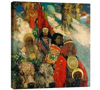 Posterlounge Druids bringing in the Mistletoe Canvas print by Edward Atkinson Hornel 70 x 70 cm Wall art Wall decor