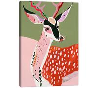 Posterlounge Enchanted Deer Canvas print by Artsy Sesta 50 x 70 cm Rosé Wall art Wall decor