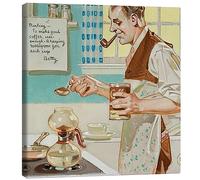 Posterlounge Good Coffee Canvas print by Joseph Christian Leyendecker 20 x 20 cm Wall art Wall decor