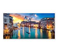 Posterlounge Grand Canal in Venice at night, Italy Poster by Jan Christopher Becke 100 x 50 cm Wall art Wall decor