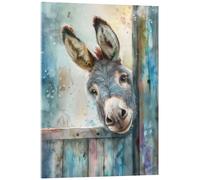 Posterlounge It's me, the Little Donkey! Acrylic print by Dolphins DreamDesign 13 x 18 cm Blue Wall art Wall decor
