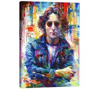 Posterlounge John Lennon Canvas print by Leon Devenice 70 x 90 cm Colourful Wall art Wall decor