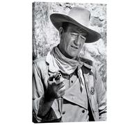 Posterlounge John Wayne Canvas print 60 x 90 cm Black and white Wall art Wall decor