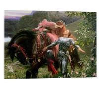 Posterlounge La Belle Dame Sans Merci Acrylic print by Sir Frank Dicksee 18 x 13 cm Green Wall art Wall decor