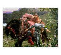 Posterlounge La Belle Dame Sans Merci Poster by Sir Frank Dicksee 40 x 30 cm Green Wall art Wall decor