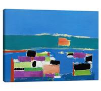 Posterlounge La Ciotat Canvas print by Nicolas de Staël 90 x 70 cm Blue Wall art Wall decor