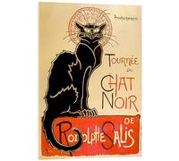Posterlounge Le Chat Noir Acrylic print by Théophile-Alexandre Steinlen 20 x 30 cm Beige Art nouveau Wall decor