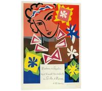 Posterlounge Madame de Pompadour reçoit le mardi 20 novembre 1951 Acrylic print by Henri Matisse 13 x 18 cm Colourful Wall art Wall decor