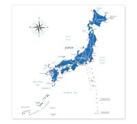 Posterlounge Map of Japan Poster