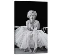 Posterlounge Marilyn Monroe in a Tutu Canvas print by Celebrity Collection 70 x 100 cm Black and white Wall art Wall decor