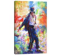 Posterlounge Michael Jackson II Canvas print by Leon Devenice 70 x 100 cm Colourful Wall art Wall decor