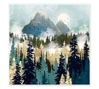 Posterlounge Misty Pines Poster by SpaceFrog Designs 50 x 50 cm Wall art Wall decor