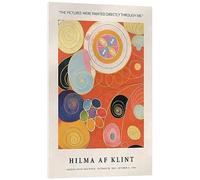 Posterlounge Painted Directly Through Me Acrylic print by Hilma af Klint 14 x 21 cm Orange Wall art Wall decor