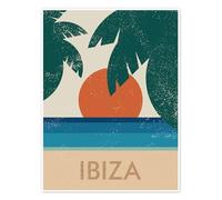 Posterlounge Platja d'en Bossa, Ibiza Poster by Swissty 50 x 70 cm Wall art Wall decor