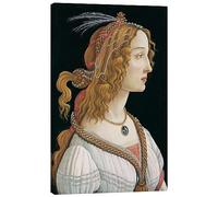Posterlounge Portrait of a Woman Canvas print by Sandro Botticelli 20 x 30 cm Black Wall art Wall decor