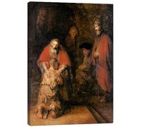 Posterlounge Return of the Prodigal Son Canvas print by Rembrandt van Rijn 30 x 40 cm Brown Wall art Wall decor