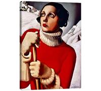 Posterlounge Saint Moritz Canvas print by Tamara de Lempicka 30 x 40 cm Red Wall art Wall decor